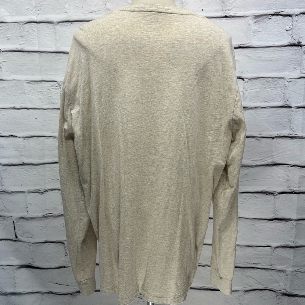POLO RALPH LAUREN Men’s Top Pullover Long Sleeve Logo Heather Tan Sz XL … - Picture 6 of 10
